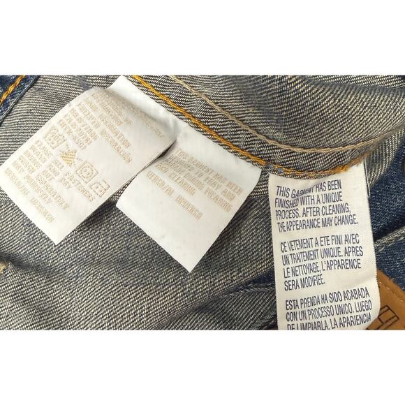 Tommy Hilfiger Denim Jacket Embroidered Bird Heart Patch Blue Trucker Womens M - Picture 10 of 11